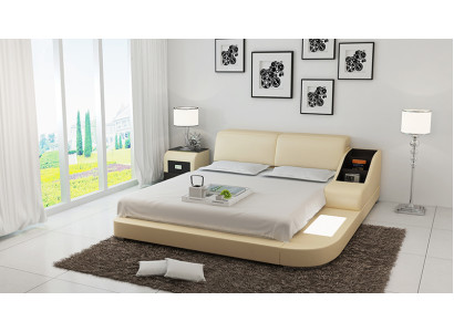 Revêtement de lit de luxe en cuir pour chambre à coucher 140/160/180 LB8815