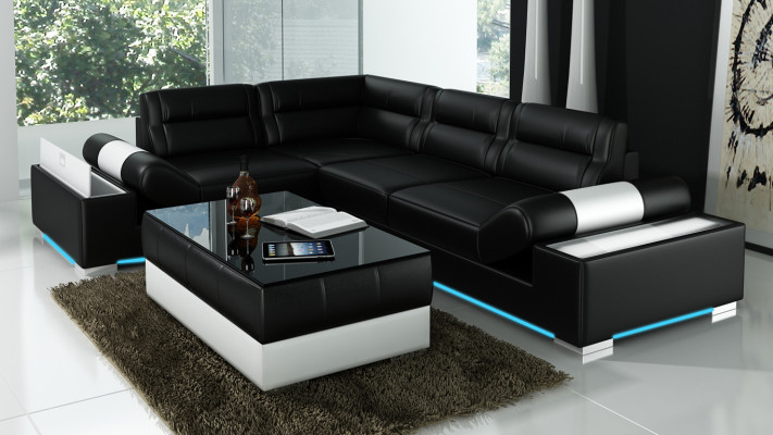 Canapé en cuir décor canapé canapé canapé salon paysage sofa coin suite design moderne