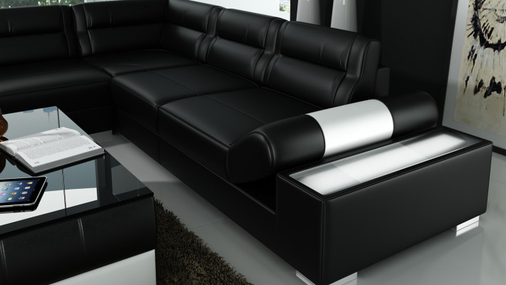 Canapé en cuir décor canapé canapé canapé salon paysage sofa coin suite design moderne