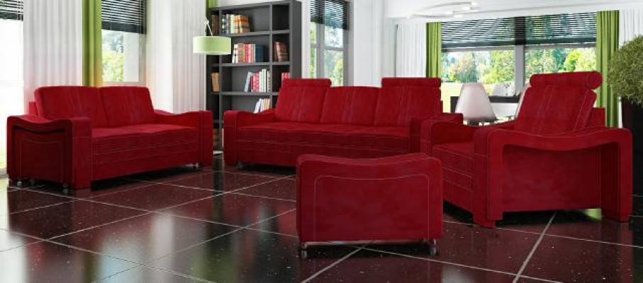 Ensemble de canapés en tissu Sofa Mobilier Canapé Suite Canapé en tissu 3+2+1 Paysage de vie
