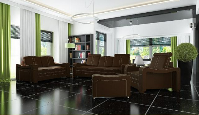 CANAPÉ EN CUIR CANAPÉ DESIGN ensemble de canapé 3+2+1 CANAPÉ DIVAN Suite ENSEMBLE DE TAPISSEMENT