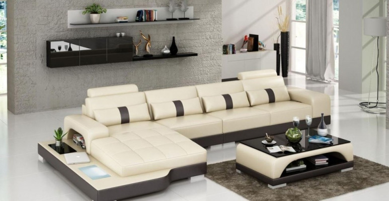 Designer Sofa Sofa Rembourrage Canapé Canapé en cuir Canapé d'angle Canapés en L-Forme Canapés Neufs W/S
