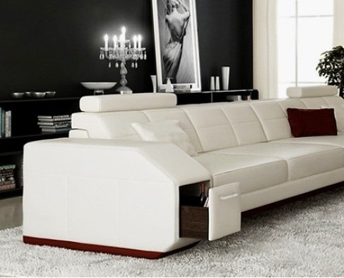 Canapé d'angle Canapé en cuir Canapé Sofa Rembourrage Siège Suite d'angle Paysage de vie Ebern S