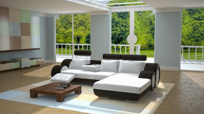 Designer Suite Salon Canapé d'angle Canapé Canapé Canapé en cuir Canapés neufs