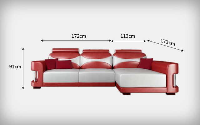 Canapé d'angle Ensemble canapé d'angle Suite Sofa Upholstery Cuir Paysage vivant Chaise longue Wies