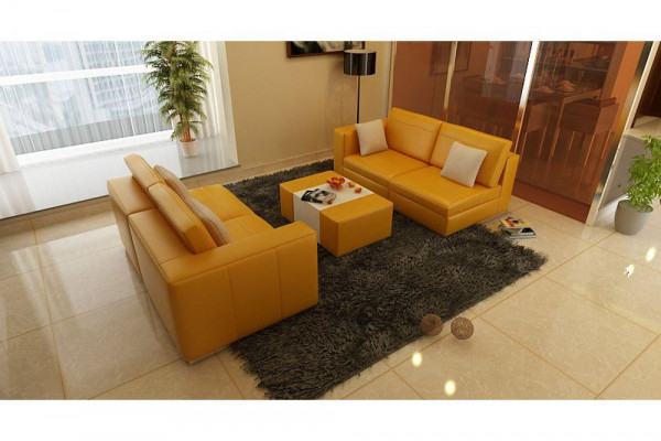 Ensemble de canapés avec USB Ensemble de canapés rembourrés 3+1 Canapés en cuir Canapés sur mesure