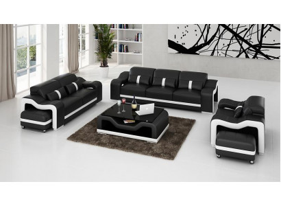 Ensemble de canapés design Canapé Rembourrage Canapés Cuir Moderne 3+2 Places Ensemble Complet Neuf