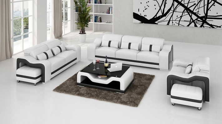 Ensemble de canapés design Canapé Rembourrage Canapés Cuir Moderne 3+2 Places Ensemble Complet Neuf