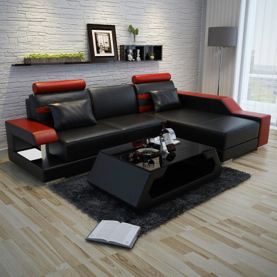 Canapé en cuir Canapé paysage vivant Canapé d'angle Suite d'angle Design Canapé moderne L6016E