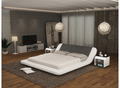 Lit en cuir avec USB, lits rembourrés de luxe double mariage 140/160/180 LB8826