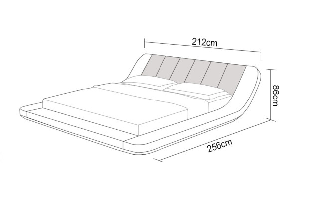 Lit en cuir avec USB, lits rembourrés de luxe double mariage 140/160/180 LB8826