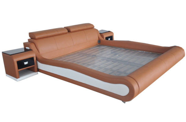 Lit de luxe avec revêtement USB Lits de mariage en cuir 140/160/180/200 LB8825