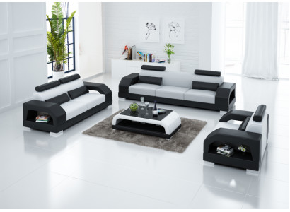 Canapé en cuir Canapé Canapé paysager vivant 3+2+1 places Suite Design Moderne Canapé G8001D