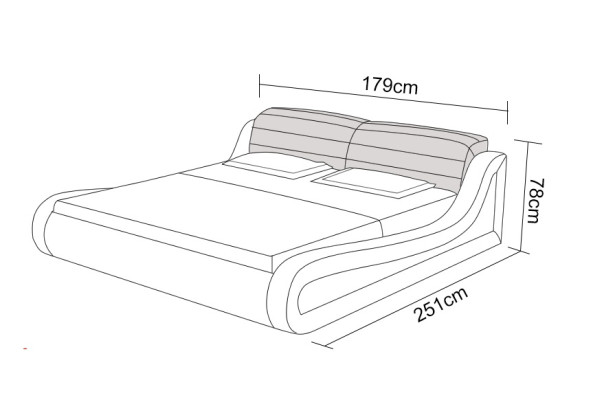 Lit en cuir avec USB Literie Lits de luxe double hôtel Mariage Grand 140/160/180 cm