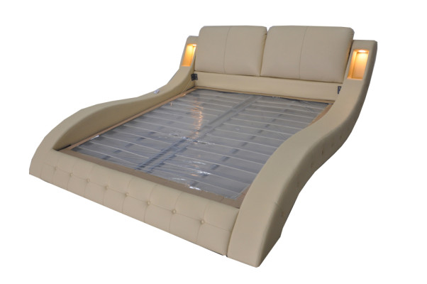 Design Luxe Literie Mariage Hôtel Lits Modernes en Cuir 140/160/180/200 LB8824