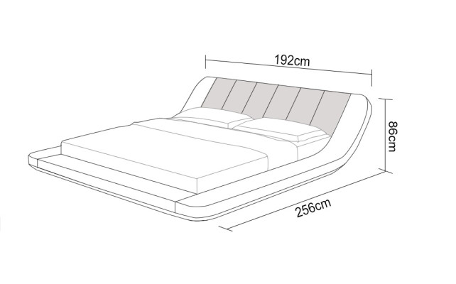 Design de lit en cuir Lits rembourrés Luxe Double Moderne Mariage 140/160/180 cm