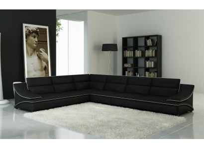 Canapé en cuir Canapé Paysage vivant Canapé d'angle Canapé d'angle Suite Design Moderne