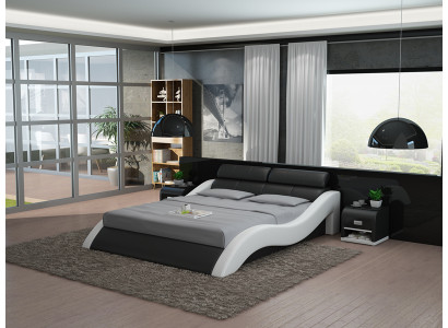 Conception de lit en cuir Lits rembourrés Luxe Double Mariage 140/160/180 LB8828