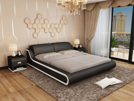 Lit design Lit rembourré Lit de luxe Lit double Lit conjugale Lits 140/160/180 cm