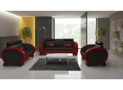 Canapé en cuir + canapé USB avec fonction bar suite de designer canapé 3 places canapé de relaxation