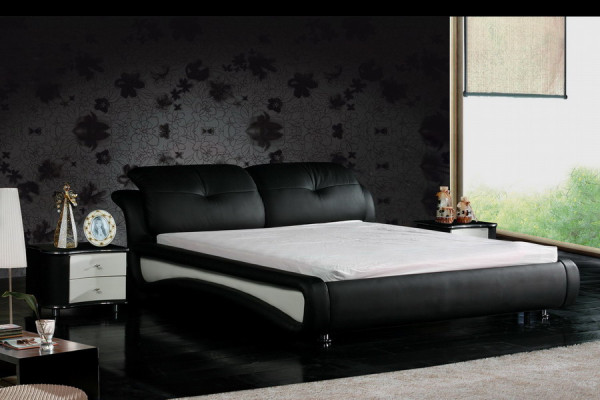 Grand lit Lits avec USB Cuir Designer Lit Ehe Cadre de lit 1206