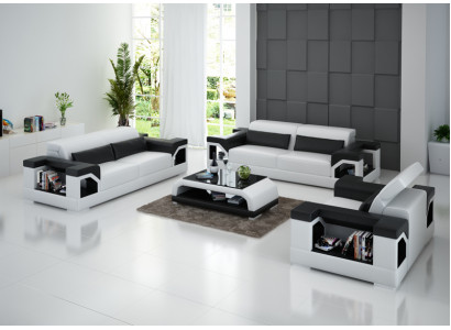 Canapé en cuir ensemble de canapé ensemble de 3+2+1 places design canapé moderne