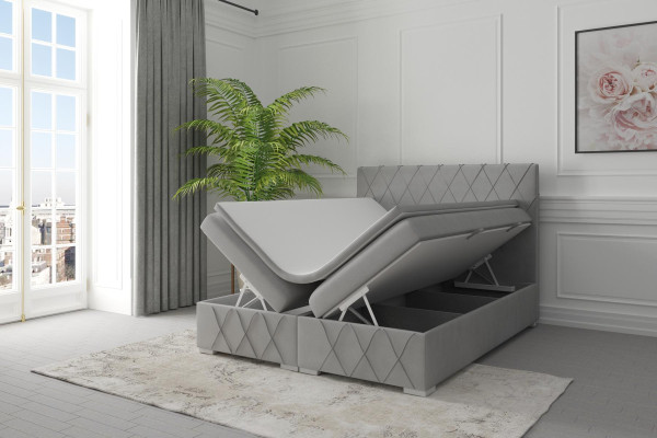 Lit double Ensemble complet Matelas Sommier Surmatelas Lits Fonction Coffre Hôtel
