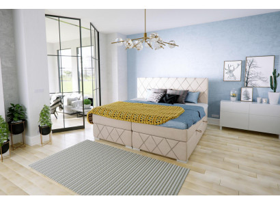Boîte Lit double à ressort Set complet surmatelas lits Fonction Boîte Hôtel