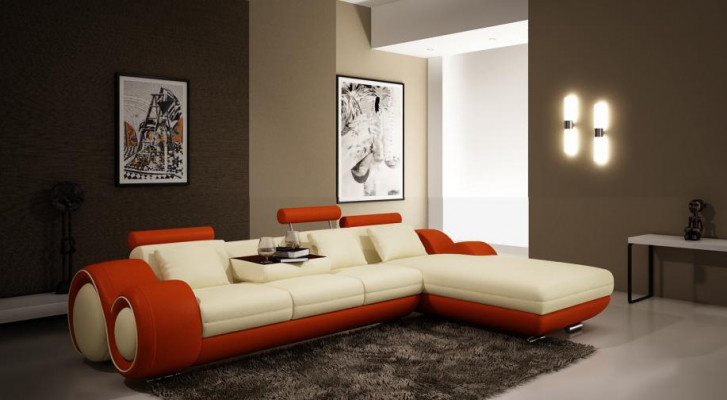 ambiance de vie exclusive avec notre luxueux canapé d'angle en forme de L