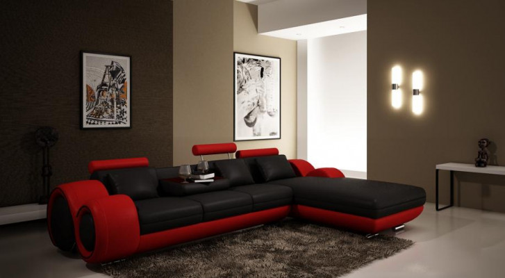ambiance de vie exclusive avec notre luxueux canapé d'angle en forme de L