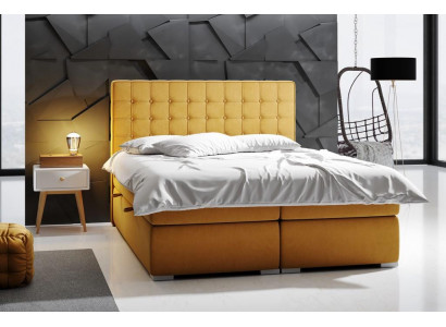 Lit Boxspring Hôtel Double 160x200 cm Lits de luxe Fonction de base de lit rembourrée