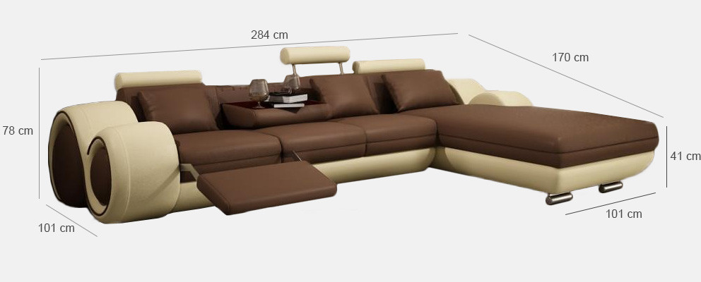 ambiance de vie exclusive avec notre luxueux canapé d'angle en forme de L