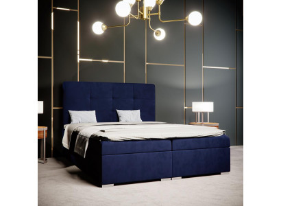 Lit Boxspring Blue's Double Luxury Hotel Lits Fonctionnels Cadre de Lit Base en Tissu Nouveau