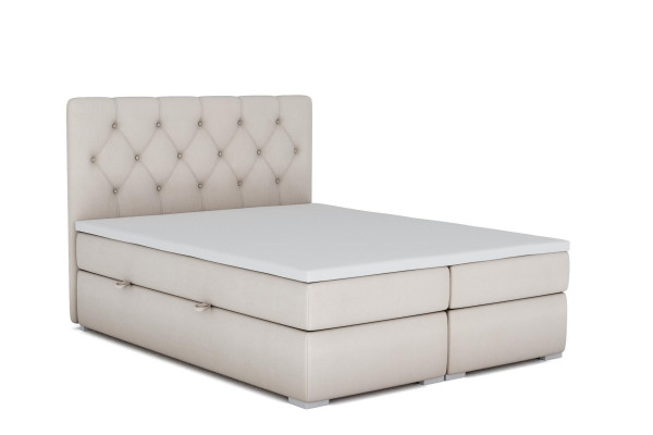 Lit Boxspring Hôtel Double en Cuir de Luxe Fonction de Sommier Tapissé de nouveaux Lits