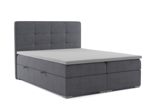 Boxspring Bett Hotel Doppel Samt Textil Luxusbetten Polsterbett Grundfunktion