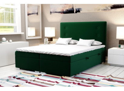 Ensemble complet de lit double d'hôtel Boxspring Bed avec surmatelas fonctionnel et boîte
