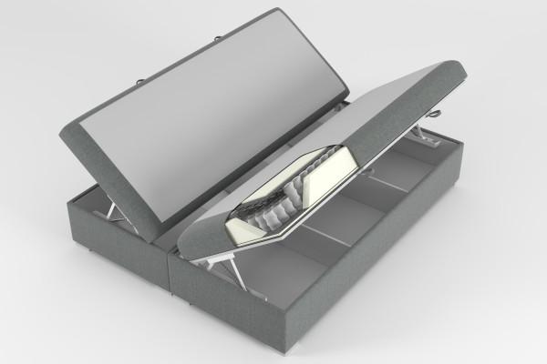 Ensemble complet de lit double d'hôtel Boxspring Bed avec surmatelas fonctionnel et boîte