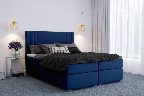 Lits modernes à ressorts à boîte, lit double de luxe pour hôtel, tissu de fonction de boîte de rembourrage