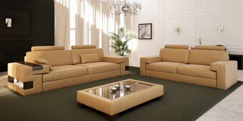 Ensemble de canapés Canapé Upholstery Seat Leather Suite Paysage de vie lumineux Nassau