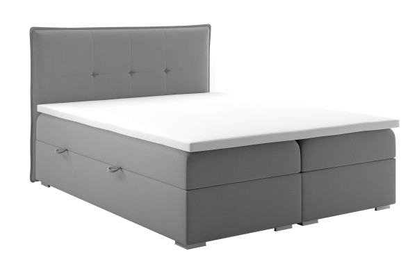 Lit boxspring Hotel Double Textile Gris Lits de luxe Fonction de base de lit rembourré