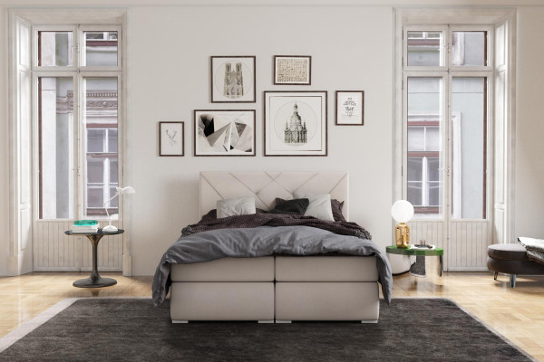 Lits Box Spring modernes Hôtel Lit Double de Luxe Rembourrage Boîte Fonction Cuir