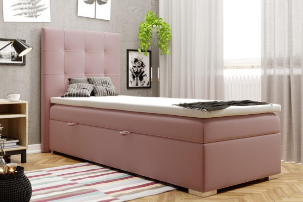 Lit à sommier tapissier de luxe pour hôtel avec fonction de sommier à ressorts 90x200cm