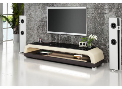 Meuble TV Bahut TV Cuir Vitrine Table Télévision Armoire Table Designer 6108