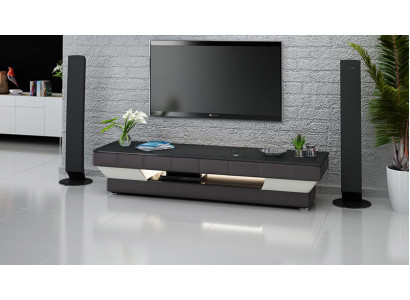 TV-cabinet: Meuble TV TV Sideboard: Bahut TV Leather Glass Table: Table en verre et cuir Television Wardrobe: Armoire pour télévision Table Lowboard: Table basse