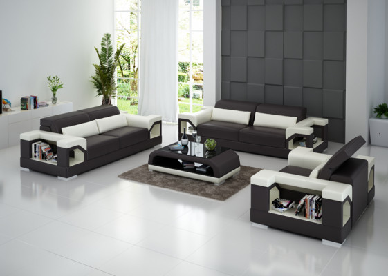 Canapé en cuir ensemble de canapé ensemble de 3+2+1 places design canapé moderne