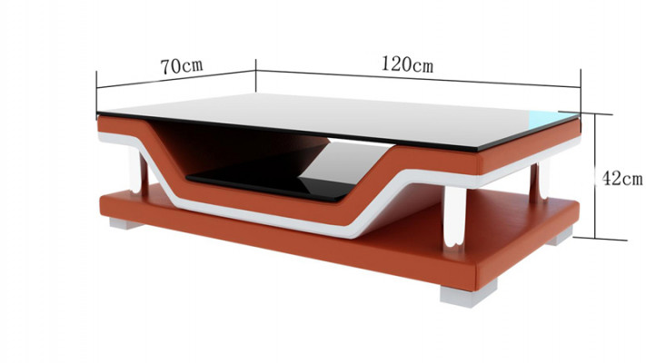 Table basse en verre Table basse Tables basses Table en verre Table de designer Table d'appoint CT9003