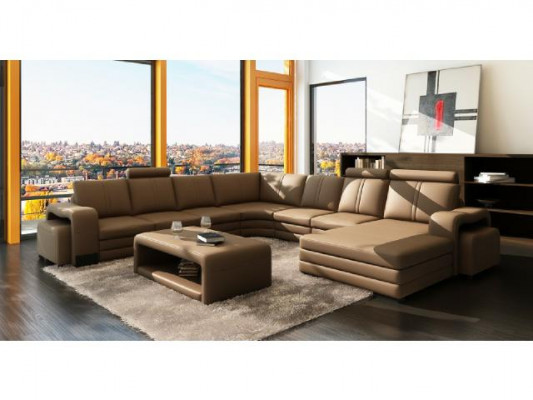 Table en cuir Table basse Rembourrage Nouvelle table d'appoint Tables 132x70x45