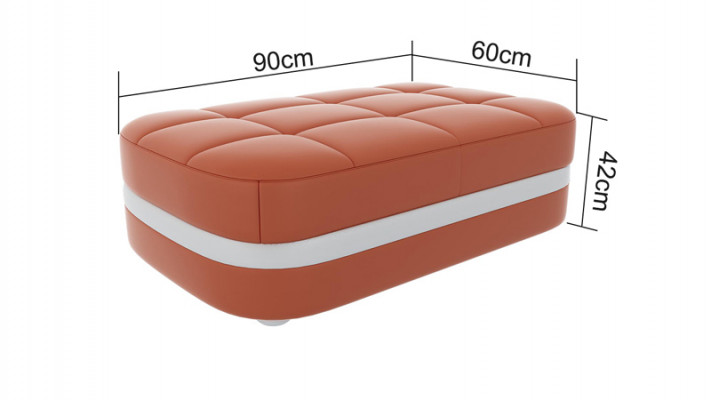 Design gepolsterter Hocker Fußhocker Sitzhocker Gepolsterter Pufa