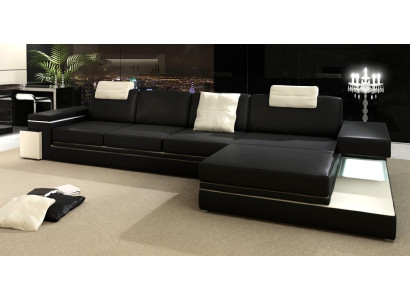 Canapé en cuir Paysage de vie XXL Canapé d'angle Bigsofa Canapé design Canapé design Suite