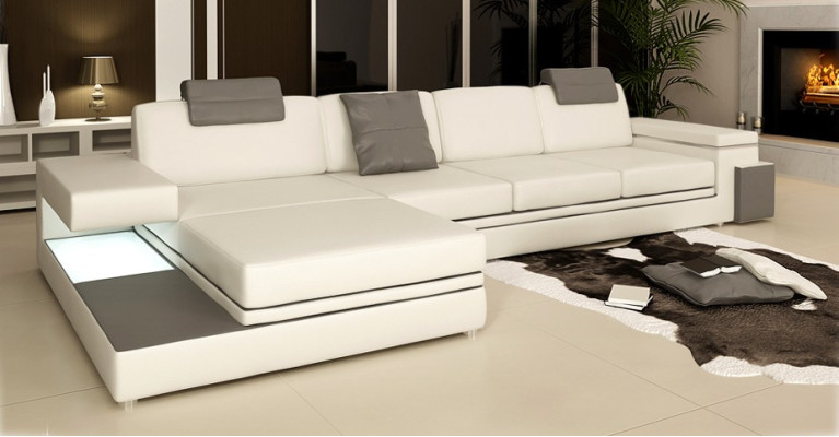 Canapé en cuir Paysage de vie XXL Canapé d'angle Bigsofa Canapé design Canapé design Suite